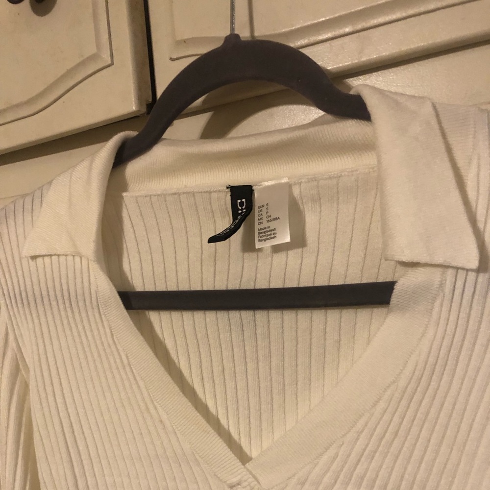 H&M Collared Rib-knit Top - Picture 8 of 11